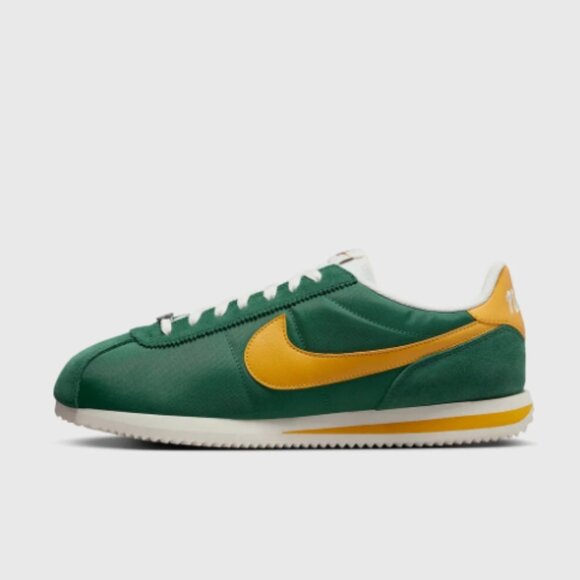 Nike Cortez TXT Gorge Green Yellow Ochre Mens Running Shoes Sneakers - Picture 3 of 8
